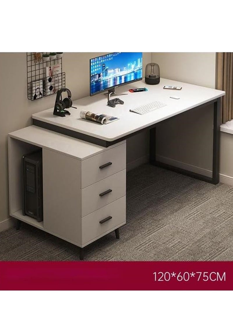 جولدن مكتب كمبيوتر متعدد الوظائف للمكتب المنزلي 120 سم مع 3 أدراج - Image 2