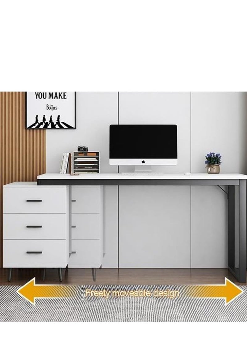 جولدن مكتب كمبيوتر متعدد الوظائف للمكتب المنزلي 120 سم مع 3 أدراج - Image 4