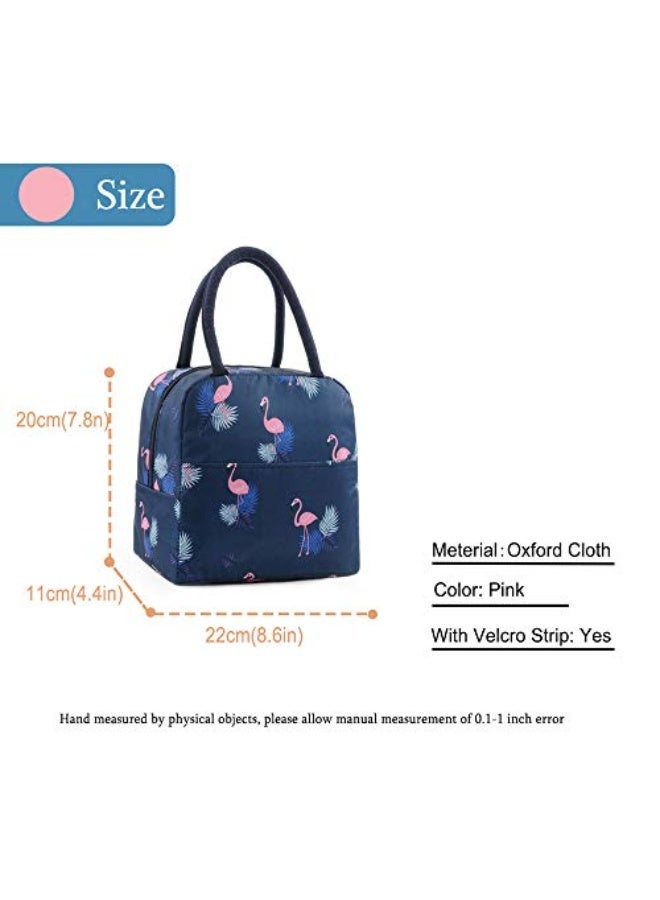 Binoster Binoster Insulated Lunch Bag Tote Bag for Women Wide Open Insulated Cooler Bag Water-resistant Thermal Leak-Proof Lunch Organizer For Men Girls Outdoor Picnic Work (Dark Blue) - Image 3