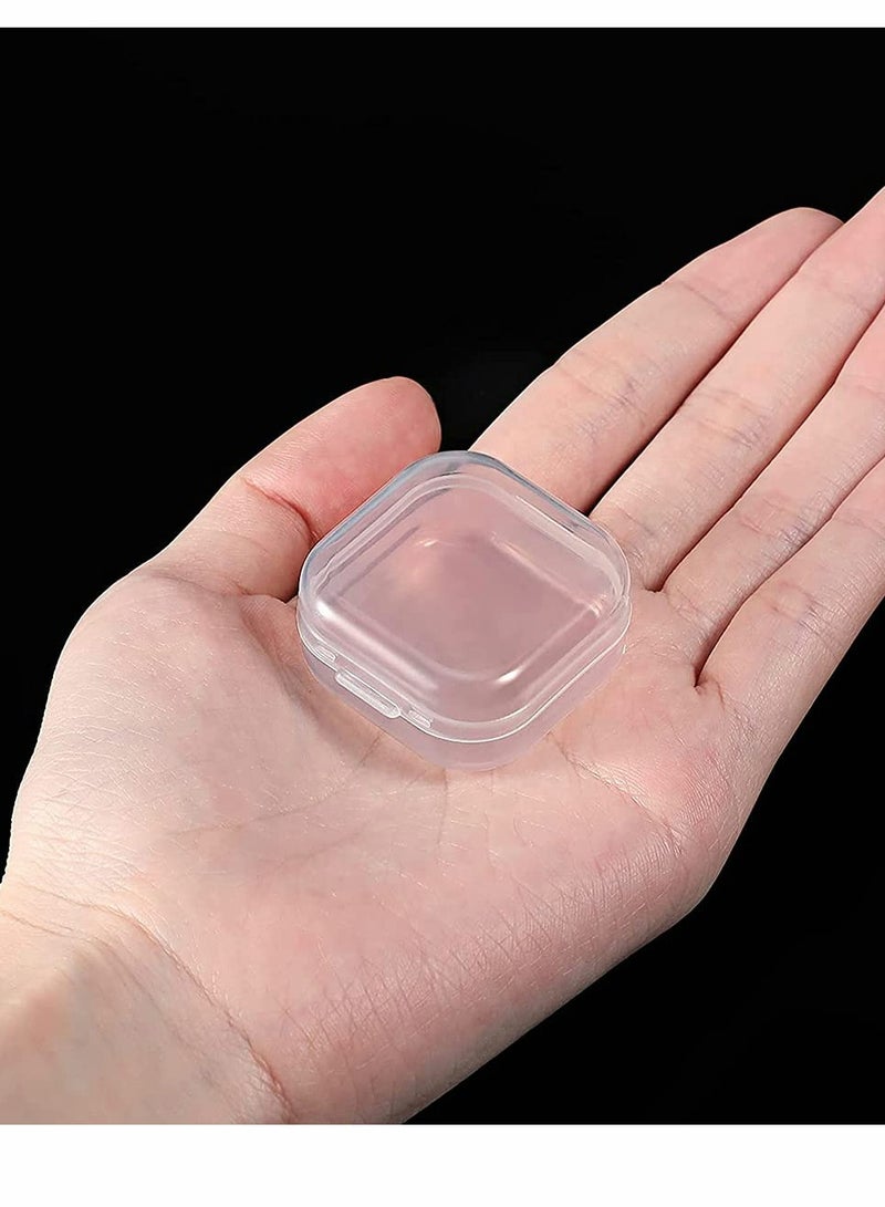 6 Pieces Mini Plastic Clear Beads Storage Containers Box for Collecting Small Items, Beads, Jewelry, Business Cards, Game Pieces, Crafts and Other Craft Projects (1.37 x 1.37 x 0.7 Inch) - Image 3