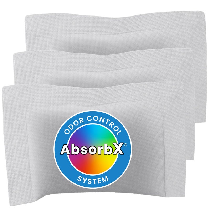 iTouchless iTouchless Official Trash Can Deodorizer AbsorbX 3Pack All Natural Activated Charcoal Odor Absorber Stops Garbage Smells Compost Bin Filter Air Freshener for 8 Gal  Larger Trashcan with Compartment 