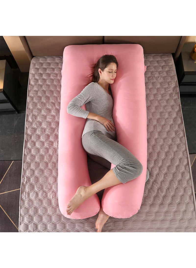 Bluejw 80x155cm U-Shaped Full Body Pregnancy Cotton Pillow Pregnancy Pillows For Sleeping - Image 1