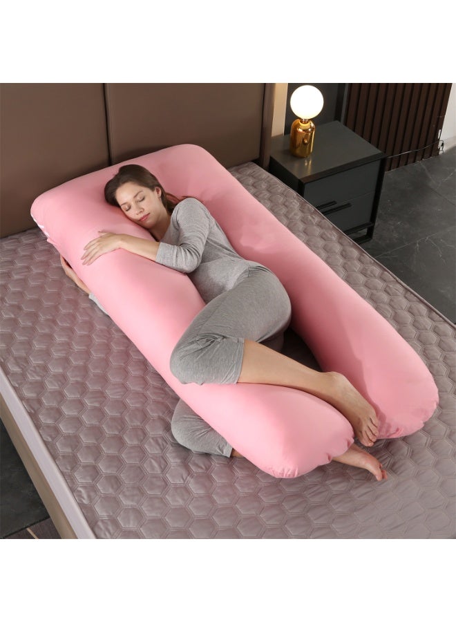 الأزرق جي دبليو مخدة الحوامل80x155 سم وسادة قطنية على شكل حرف U لكامل الجسم أثناء الحمل وسائد الحمل للنوم - Image 4