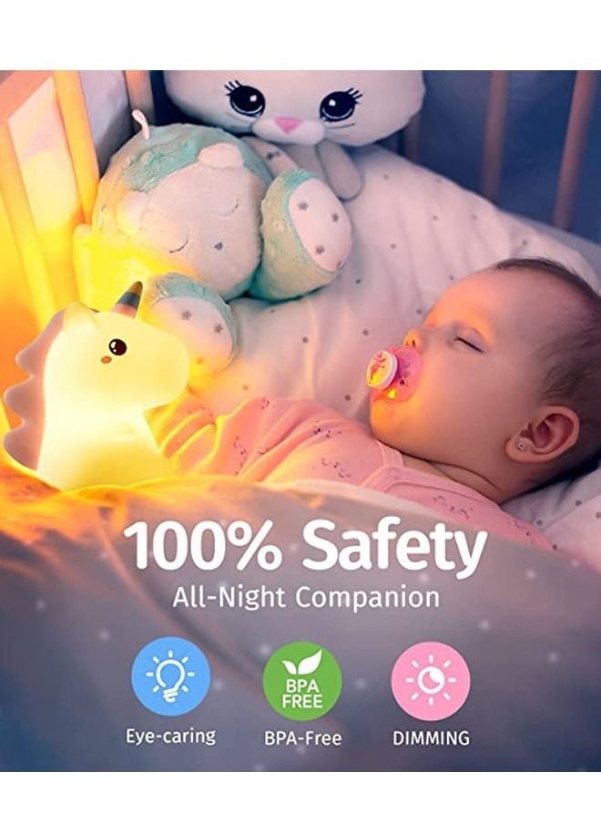 Kelesa - Unicorn Night Lights for Girls Bedroom,16 Colors Night Light for Kids, LED Rechargeable Unicorn Lamp, Unicorns Gifts for Girls Night Light, Silicone Night Light Kids Stuff - Image 1