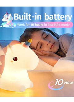 Kelesa Unicorn Night Lights for Girls Bedroom,16 Colors Night Light for Kids, LED Rechargeable Unicorn Lamp, Unicorns Gifts for Girls Night Light, Silicone Night Light Kids Stuff  - Image 4