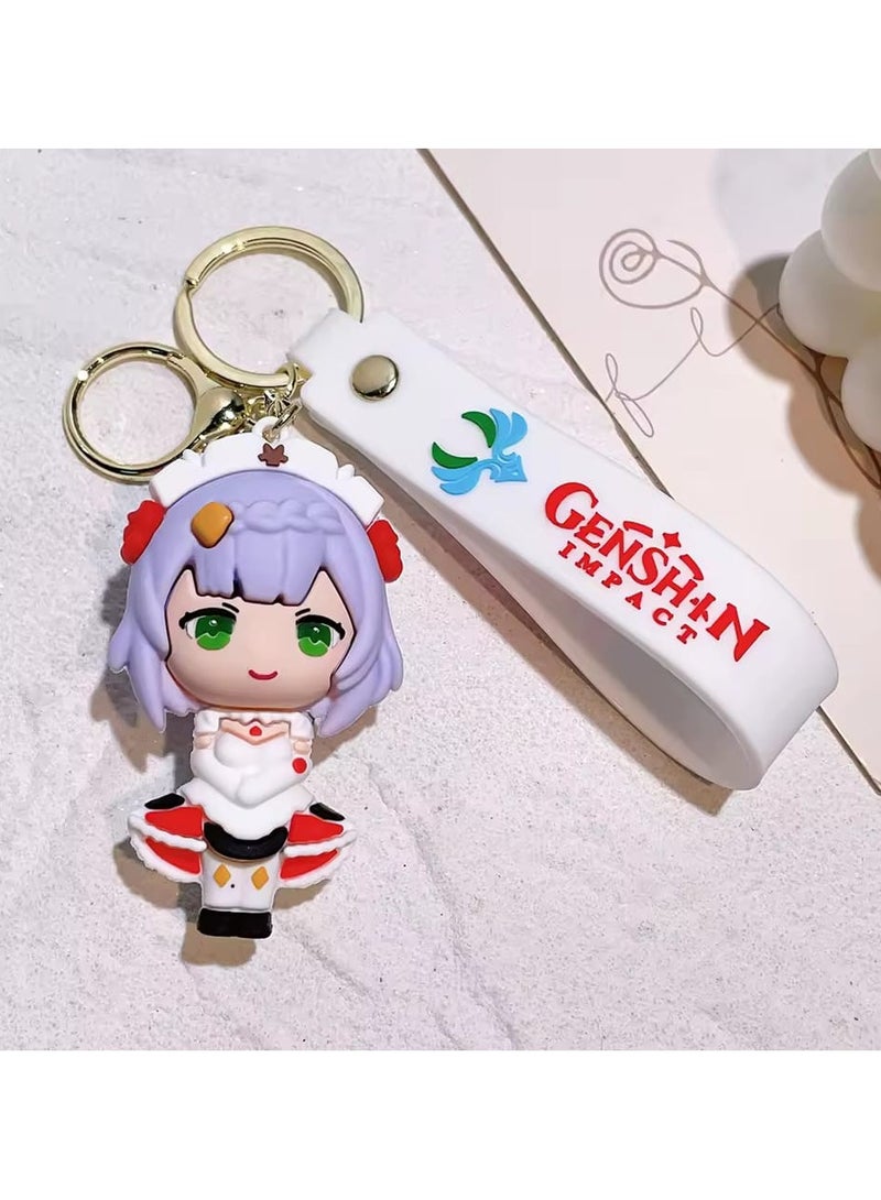 سلسلة مفاتيح Eula Vision Of God Cosplay للجنسين قلادة سلسلة مفاتيح إكسسوارات هدية PropGame Genshin Impact سلسلة مفاتيح مصنوعة من السبائك  - Image 1