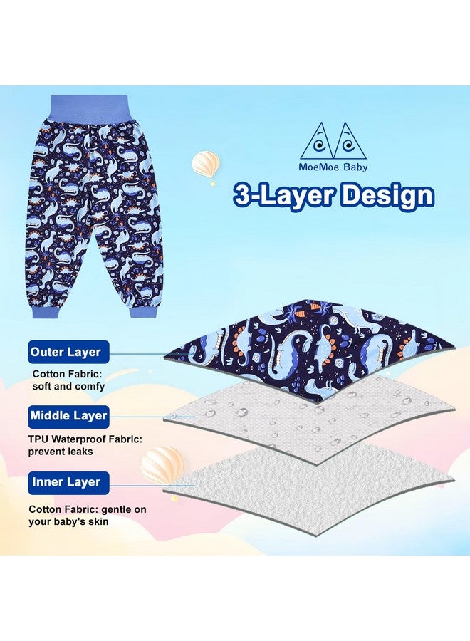MOEMOE BABY MOEMOE BABY Leakproof Diaper Pants for Potty Training Nighttime Diaper Shorts for Toddler Boys and Girls 2 Packs  - Image 1