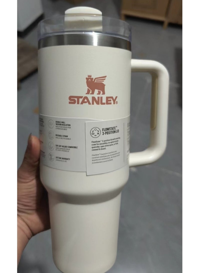 Quencher H2.0 FlowState Stainless Steel Vacuum Insulated Tumbler with Lid and Straw for Water, Iced Tea or Coffee, Smoothie and More 40oz