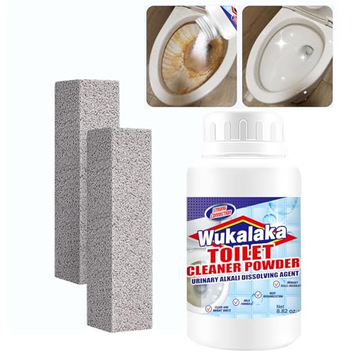 WUKALAKA WUKALAKA Pumice Stone for Toilet Cleaning Bowl Stick Pumice Stone Toilets Bowl Clean Brush Powerfully Cleans Hard Water Rings Calcium Buildup and Stains Suitable for Cleaning Toilets Bathroom 