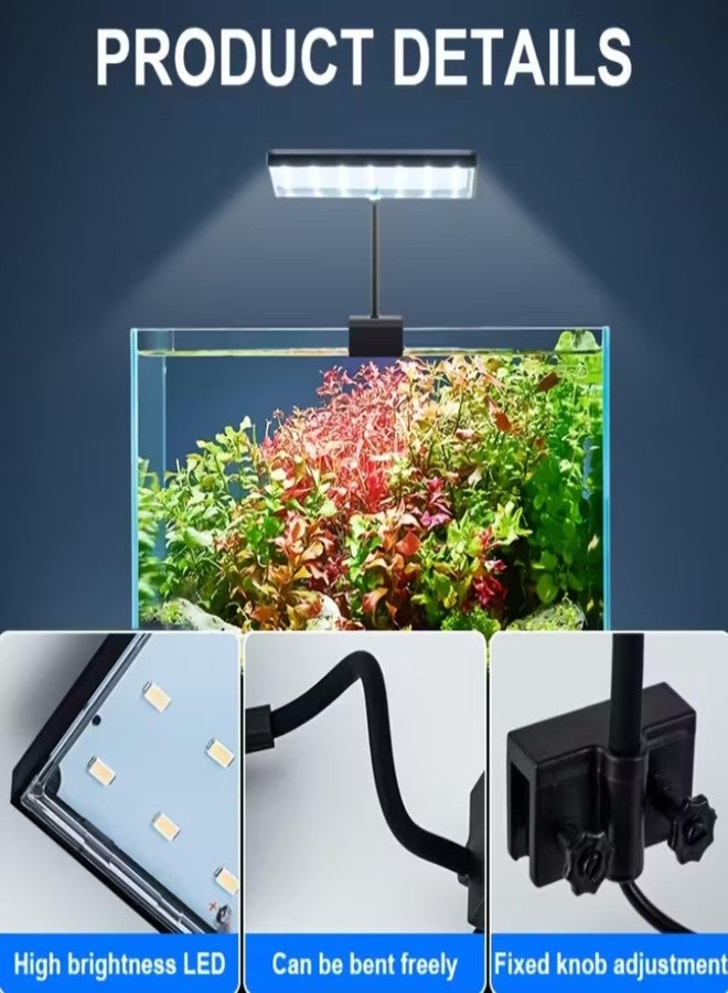 VAYINATO Rs Electricals Deyao | 12 Watts Clip On Back Full Spectrum Planted Aquarium LED Light | 360 Degree | Flexible Head | Suits Upto 2.5Ft Tank - Image 2