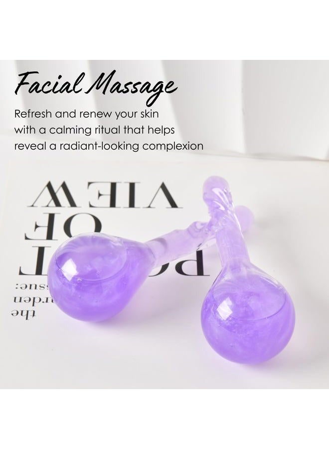 Lazzybeauty Ice Globes for Face Eye, Facial Ice Globes Cooling Ball Sculpting Beauty Tool, Skin Care Icy Roller Reduce Eye Puffy Redness Smooth Wrinkles, Frozen Globes Cryo Stick for Home Spa Relax - Image 2