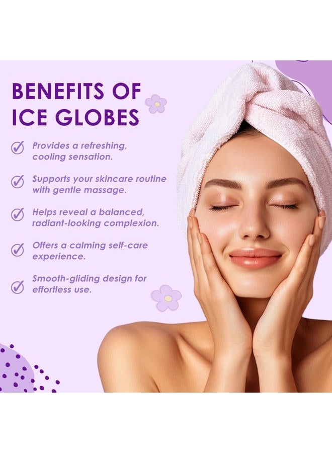 Lazzybeauty Ice Globes for Face Eye, Facial Ice Globes Cooling Ball Sculpting Beauty Tool, Skin Care Icy Roller Reduce Eye Puffy Redness Smooth Wrinkles, Frozen Globes Cryo Stick for Home Spa Relax - Image 5
