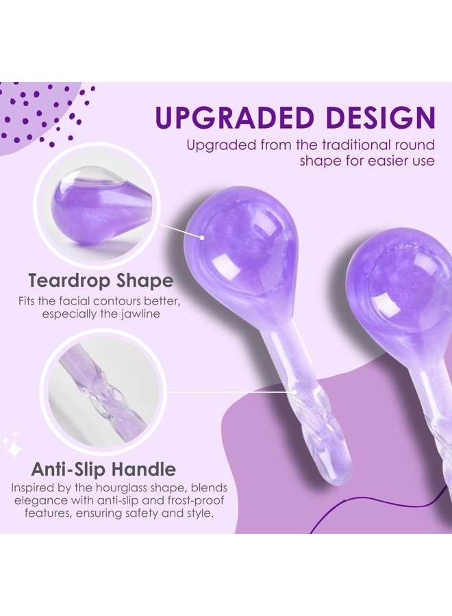 Lazzybeauty Ice Globes for Face Eye, Facial Ice Globes Cooling Ball Sculpting Beauty Tool, Skin Care Icy Roller Reduce Eye Puffy Redness Smooth Wrinkles, Frozen Globes Cryo Stick for Home Spa Relax - Image 4
