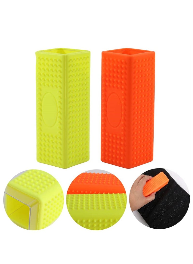 2-Pack Pet Dog Cat Hair Remover Furniture Rubber Block Roller Cleaner, Carpet Brush for Sofa Hollow Cleaner