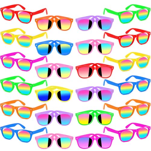 INNOCHEER Kids Sunglasses Bulk - 24 Pack UV400 Protection for Boys Girls 3-10, Party Favor Goodie Bags Stuffers, Summer Pool Beach Birthday Party Favors - Image 1