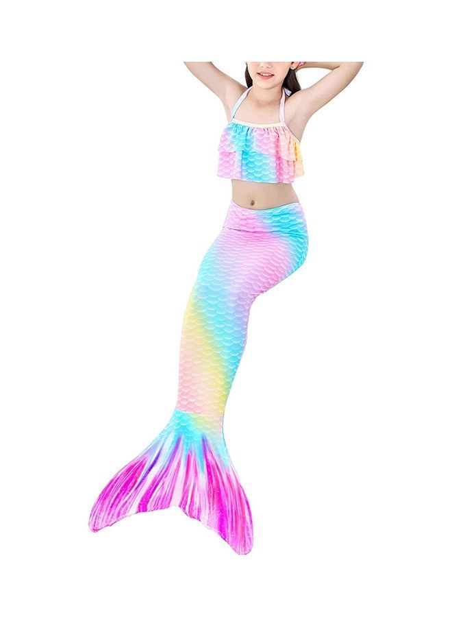 NIBEMINENT 3-Piece Mermaid Swimming Costume Set 140cm - Image 3
