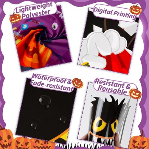 VABAMNA Halloween Trunk or Treat Car Decorations Kit for Suv, 36Pcs Happy Halloween Car Decorations with Lighted Backdrop Cute Ghost Spider Cutouts Balloons for Archway Garage Haloween Party Decor - Image 4