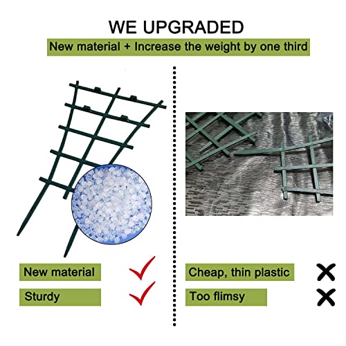 Feitore Plant Trellis Indoor, 6Pcs Stackable Plant Trellis for Climbing Plants Indoor, Small Plant Climbing Trellis for Potted Plants Plastic Climbing Plant Support Trellis for Houseplant Hoya Pothos - Image 3