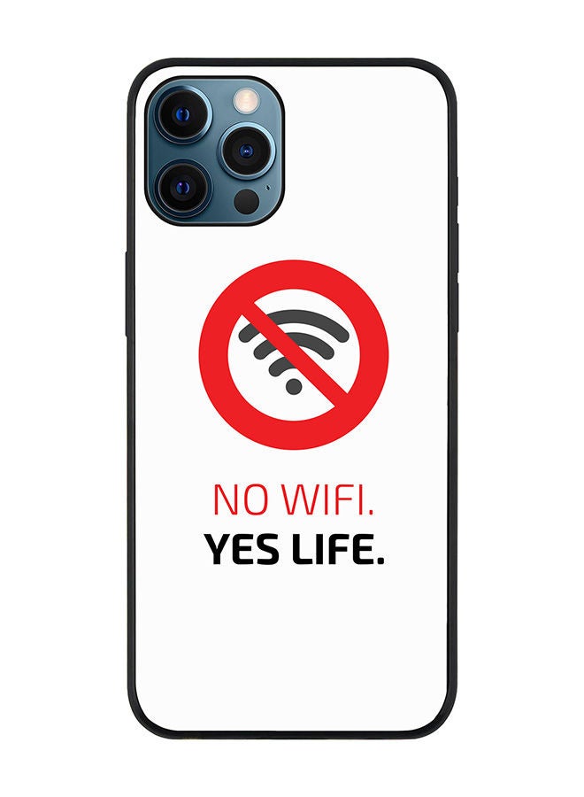 Stylizedd Rugged Black edge case for Apple iPhone 12 Pro Max Slim fit Soft Case Flexible Rubber Edges Anti Drop TPU Gel Thin Cover - No Wifi Yes Life - Image 1