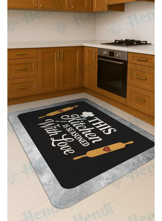Hendi Mandala Anti-Slip Printed Kitchen Floor Rug, Soft Velvet Face, Multiple Sizes Availbale For Ultimate Comfort and Style - Image 1