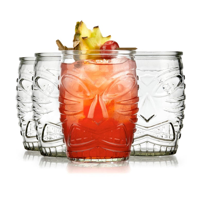 Libbey 4 Piece Modern Bar-Tiki Double Old Fashioned Glass Set, One Size, Clear - Image 1