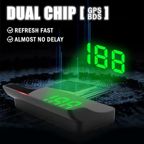 VKQTS GPS Heads up Display for Cars with HD Large Font,USB Plug & Play Digital Speedometer for Car with Adjustable Brightness,Universal Car HUD Head up Display for Speed Displays - Image 5
