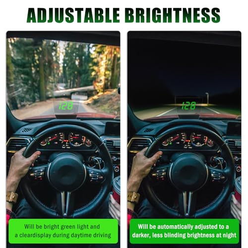 VKQTS GPS Heads up Display for Cars with HD Large Font,USB Plug & Play Digital Speedometer for Car with Adjustable Brightness,Universal Car HUD Head up Display for Speed Displays - Image 4