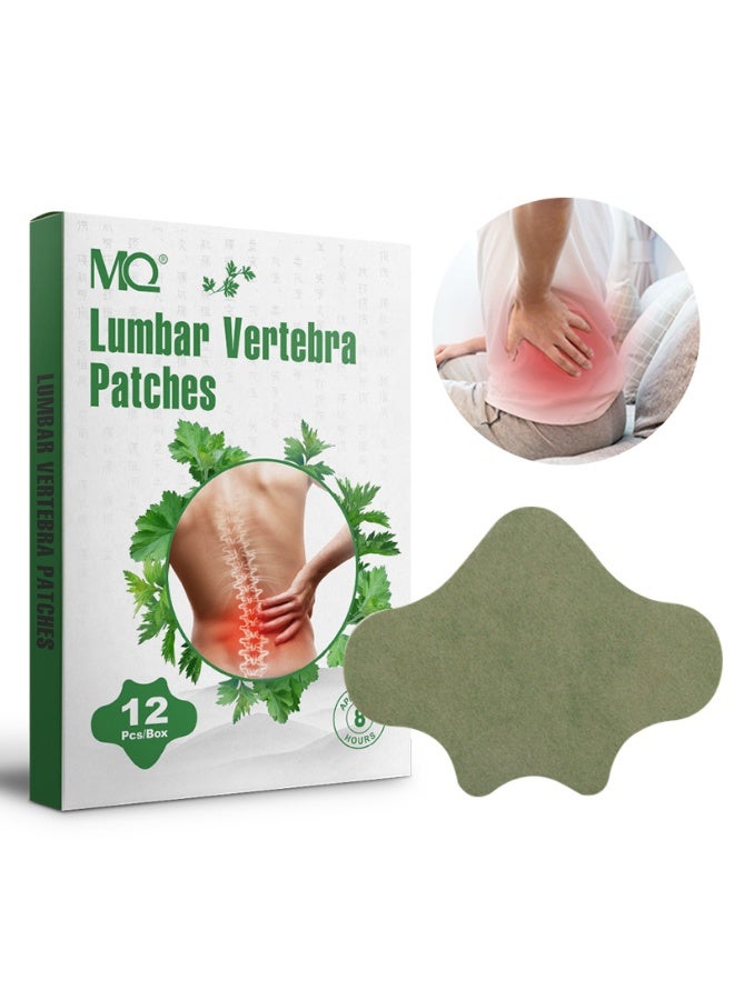 MQ 12 Count Lumbar Patches, Heat Patches for Lumbar, Lumbar Relief Patches, Warming Herbal Patches Long-Lasting Relief for for Lumbar, Knee, Back, Neck, Shoulder - Image 1