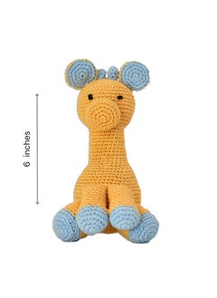 Happy Threads Happy Threads | Clever Giraffe,Handmade Crochet Animal Toy, 6 inch Tall, Perfect Size for Kids, Cute Stuffed Soft Toys for Boys and Girls  - Image 2