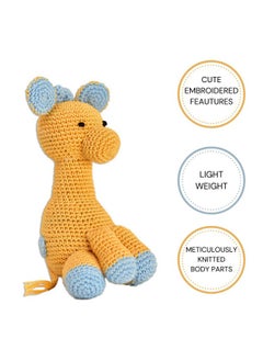 Happy Threads Happy Threads | Clever Giraffe,Handmade Crochet Animal Toy, 6 inch Tall, Perfect Size for Kids, Cute Stuffed Soft Toys for Boys and Girls  - Image 3