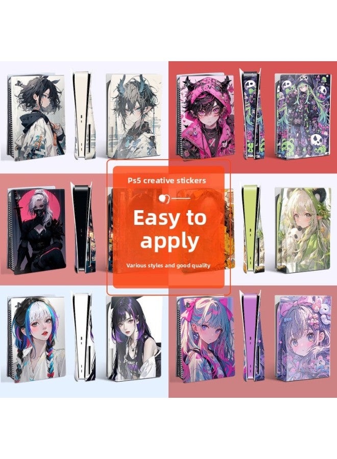 Loquat Suitable For Sony PS5 Optical Drive Digital Version Full Body Sticker Game Machine Film National Fashion Color Film Accessories-Color:HA-305 - Image 2