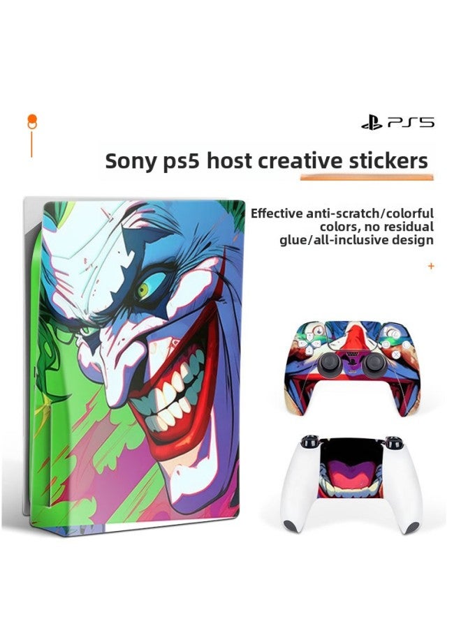 Loquat Suitable For Sony PS5 Optical Drive Digital Version Full Body Sticker Game Machine Film National Fashion Color Film Accessories-Color:HA-305 - Image 3