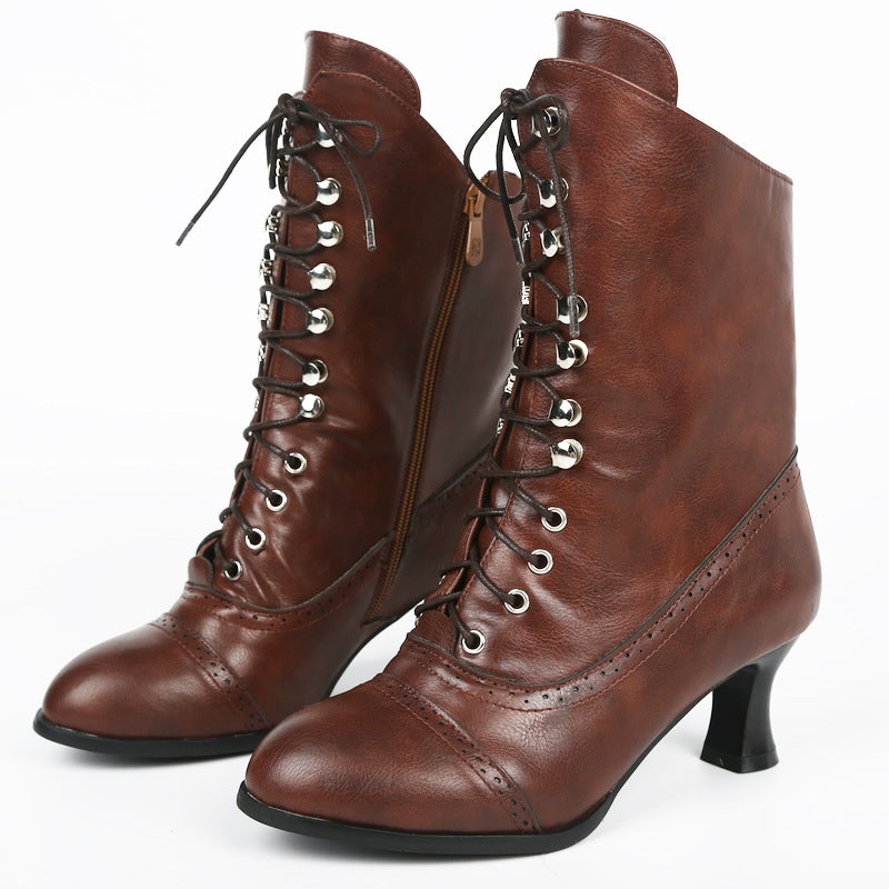 Autumn Strap Martin Boots High Heel Pointed Shoes Short Boots British Style Thin Heel Handsome Women'S Boots Single Boots Motorcycle Boots - Image 5