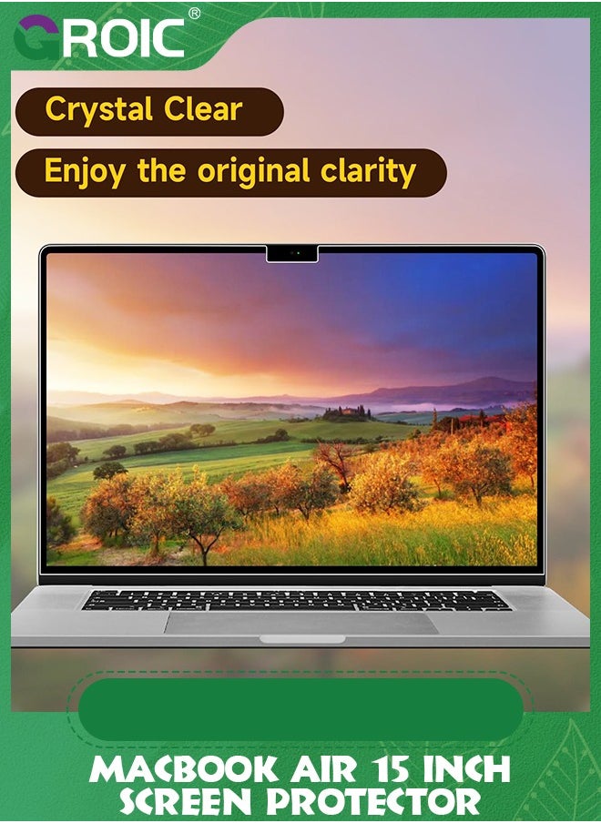 GROIC Compatible with 2023 MacBook Air 15 Inch Screen Protector, Eye Protection Anti Glare Film/Anti Scratch Matte Laptop Screen Protector for 15.3 Inch MacBook Air M2 Chip A2941  - Image 3