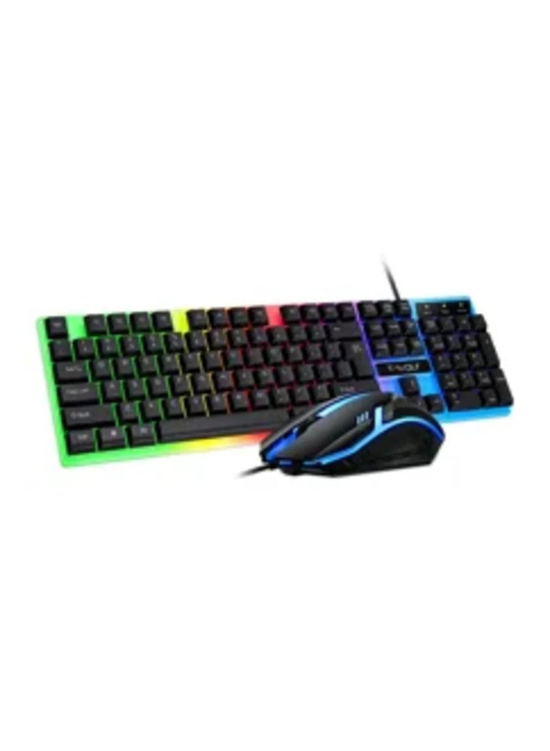 T-WOLF TF 230 USB Wired Mechanical Keyboard and Mouse , Black - Image 1