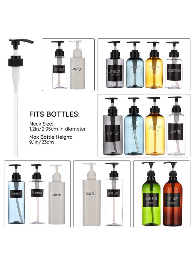 سيج بيوتي رأس مضخة موزع المستحضر، عبوة من 3 قطع بديلة لمضخة زجاجة الاستحمام، مجموعة مضخة أنبوبية بلاستيكية علوية تناسب عنق الزجاجة 1.2 بوصة موزع شامبو وبلسم للحمام والمطبخ - Image 3