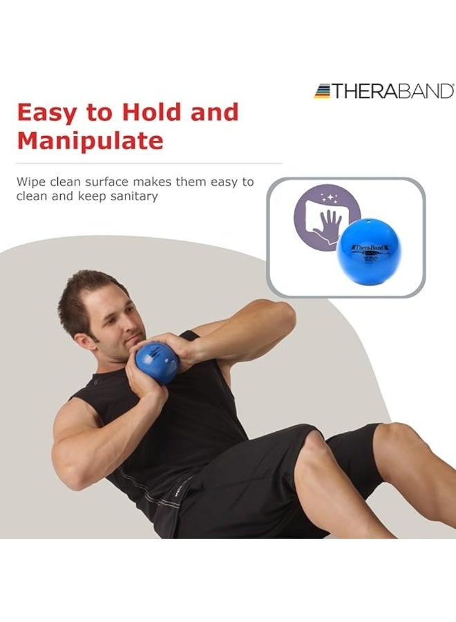 TheraBand Soft Weight Ball – 3.0kg (6.6 lbs) Black XX-Heavy – Weighted Medicine Ball for Strength Training, Rehab, & Pilates - Image 5