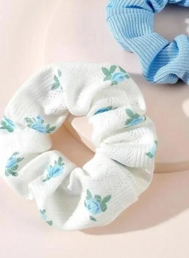 Take Two  Set of 2 - Floral Scrunchies for Women | Best Price UAE