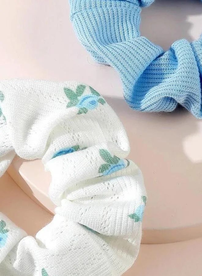 Take Two  Set of 2 - Floral Scrunchies for Women | Best Price UAE
