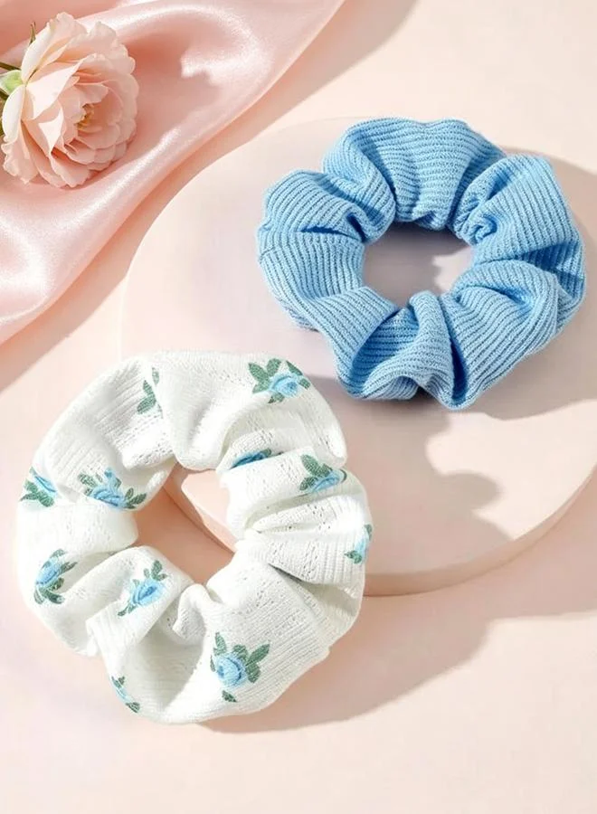 تايك تو Set of 2 - Floral Scrunchies