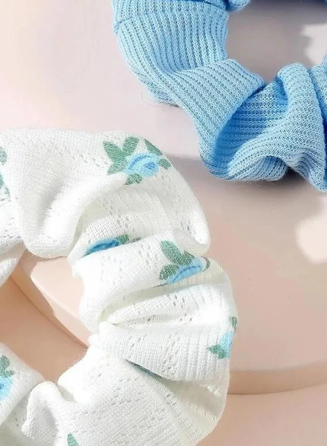 Take Two  Set of 2 - Floral Scrunchies for Women | Best Price UAE