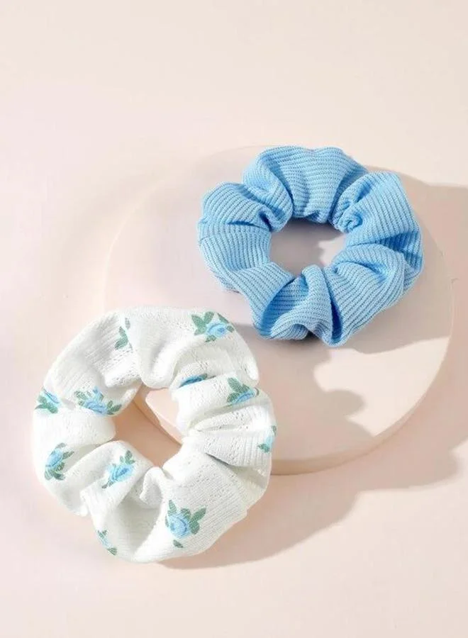 Take Two  Set of 2 - Floral Scrunchies for Women | Best Price UAE