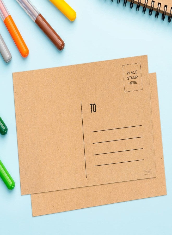 Sweetzer & Orange Blank Postcards for Mailing. 60 Kraft 4x6 Plain Message Sheets, Unwritten Mailable Sheet Set. Make Your Own Printable Notes. 300gsm Greeting Paper Cardstock, Bulk Papers Pack. - Image 4