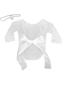 Gonice Newborn Baby Photography Prop Lace, Baby Girl Romper Outfit Clothes, Newborn Baby Girls Photography Props Lace Romper Photo Shoot Props Outfits  - Image 5