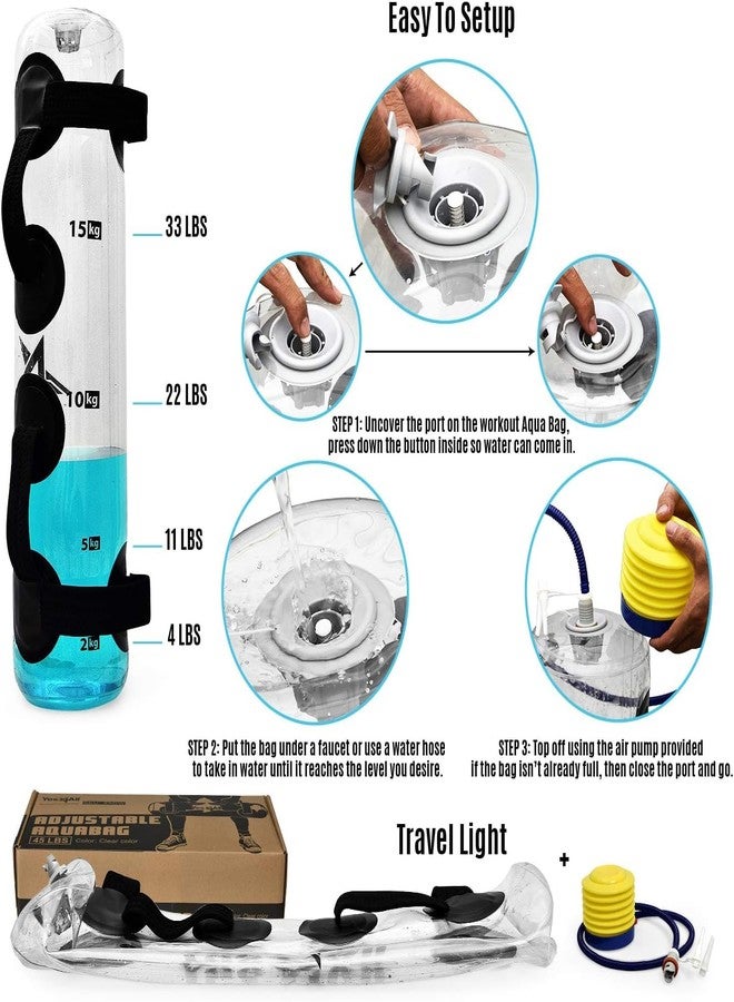 ياس 4 أول أكياس أوزان Yes4All Aqua لتمارين الجسم الكامل، كيس أوزان للتحدي - بديل لكيس الرمل - Image 4