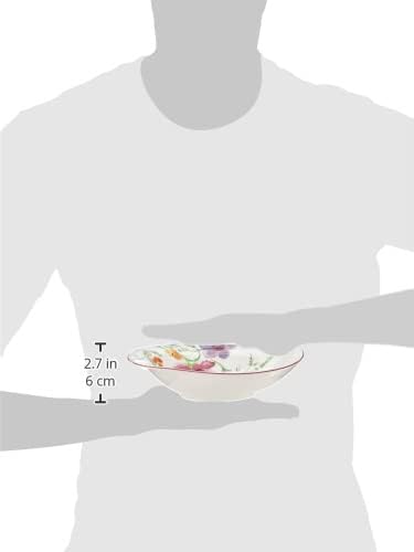 Villeroy & Boch Villeroy  Boch Mariefleur Special Serve Salad Deep Bowl 825 x 7 in Premium Porcelain WhiteMulticolored  - Image 3