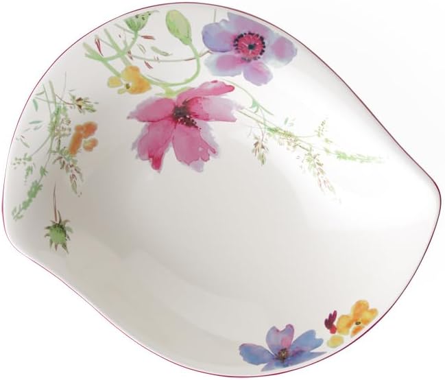 Villeroy & Boch Villeroy  Boch Mariefleur Special Serve Salad Deep Bowl 825 x 7 in Premium Porcelain WhiteMulticolored  - Image 4