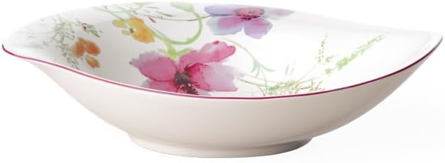 Villeroy & Boch Villeroy  Boch Mariefleur Special Serve Salad Deep Bowl 825 x 7 in Premium Porcelain WhiteMulticolored  - Image 1