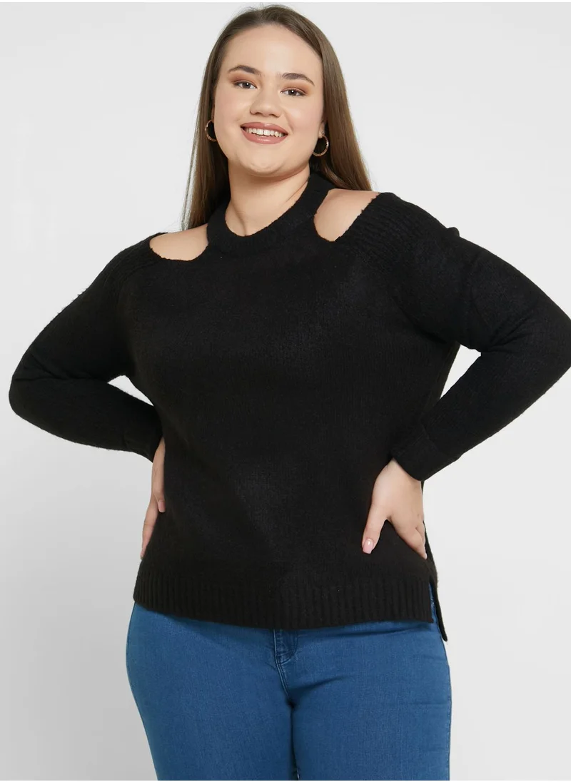 ايلا بلس Cold Shoulder Sweater