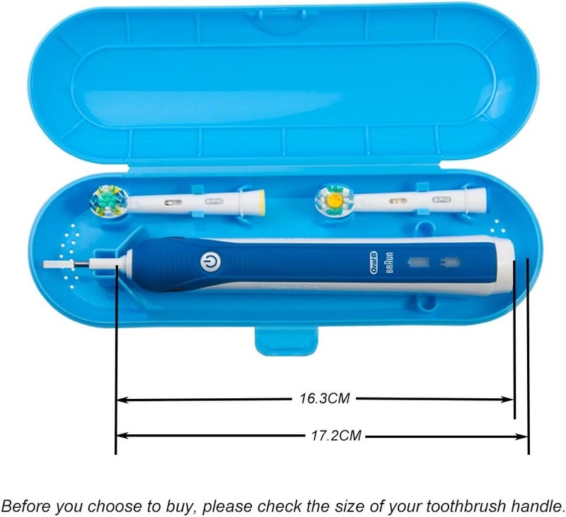 Nincha Portable Replacement Plastic Electric Toothbrush Travel Case for OralB Pro Series Blue - Image 4